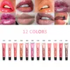 SR Makeup Flash Shimmer Lip Gloss Cream 12ML Водонепроницаемая Кристалл Жидкая Помада Роза Красный Золотой Блеск Герб Глава