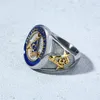 Cluster Rings Stainless Steel Freemasons Cast For Men Mason Ring Male Fashion Jewelry Edwi22