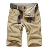 Męska marka Letnie Klasyczne Fit Perfect Cotton Cargo Short Smart Leisure Frickin Nowoczesne Stretch Chino Spodnie 210716