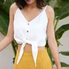 Korean Silk Top Women V-neck Satin Tank s Woman Sleeveless Black Tees Cami Sexy Halter Elegant White s 667B 210420