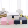 Double-layer Jewelry Storage Box PU Leather Large-capacity Earrings Necklace Display Ring Girl Cosmetics Beauty 210423