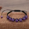 Naturalny Kryształ Kamień Energia Koralik Handmade Lina Pleciony Charm Bransoletki Dla Kobiet Mężczyzn Party Club Joga Biżuteria