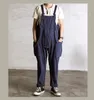 Cozyroom 해군 Dungaree 군대 빈티지 헤링본 남자 바지 workwear 느슨한 남자 바지