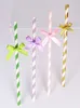 Bow decoration straw beverage Party Wedding dessert table layout decoration supplies 6 sets