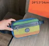 2021 Unisex Luxury Rainbow Waist Bags Fashion Designers CrossBody Multicolor Kamera Korskväska Tryckt Bokstäver Små högkvalitativa Purses