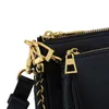 مصمم حقيبة الكتف الأزياء الأسود جلد السيدات حقيبة 2 قطعة / المجموعة أكياس الزهور المفضلة النساء crossbody محفظة أنثى رسول حقيبة M80399
