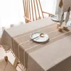 Nowa bawełniana lniana obrus północny europejski styl stołowy mata stołowa festiwal party dekoracji stałe kolorowe pokrowce na piknik