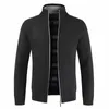 Mannen Herfst Dikke Mode Business Casual Sweater Cardigan Merk Slanke Fit Knitwear Uitloper Warm Winter Jumper 210918