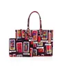 Stampa mista Donna lusso Big Bag Platfor scarabocchi borse firmate totes fondo rosso composito borsa in vera pelle borsa359q