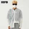 IEFBメンズ夏韓国のデザインの白いシャツを介して見る人格の薄いシャツ男性のネックレストレンド特大のトップ9Y7641 210524