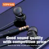 In-Ear Wired Earphones Headset Control 3,5 mm gränssnitt Mic hörlurar för Android smartphone med färglåda EP-M3