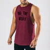 Mens Tank Tops Shirt Gym Tank Top Fitness Kleding Vest Mouwloze Katoen Man Canotte Bodybuilding Muscle Guys Man Kleding Draag 210421