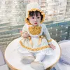 Baby Girl Lolita Floral Dresses Infant Princess Dress Summer Girls 1st Urodziny Christening Party FRock Maluch Boutique Ubrania 210615