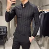 camicia abito a strisce in bianco e nero