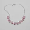Collier de déclaration de mode pour femmes, pendentif en perles d'opalite blanche et cristal rose, collier de fête Original KBJW, 2021
