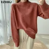 warm women's sweaters thick Autumn Winter women's wool sweater oversize female Women chic female loose women's jumper pull 210918