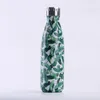 Flaskkolv Design Vattenflaska BPA 500ml vakuumisolerad kopp kaffe mugg metall sport dryck flaska