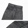 [Eam] Hög midja Grå Denim Lång Casual Wide Leg Jeans Nya Lösa Kvinnor Byxor Mode Tide Vår Höst 2021 1DE0177 Q0801