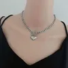 Titanium Steel Cold Wind Punk Necklace Chain Of Clavicle Love Circular Geometric Hip Hop Chains