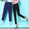 Streetwear Yaz Sıska kadın Pantolon Kadın Yüksek Bel Elastik Kalem Capris Kadınlar için Pantolon Kadın Artı Boyutu 210608