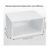 Clear Multicolor -Schuhkartonklappbares Lager für transparente Home Organizer Stapelbares Display überlagerte Kombinationschuhe Container Schrankbox W0220