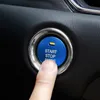 Nowy samochód Stop Stop Stop Silnik Push Przycisk Pierścień Aluminium Stopowe Akcesoria Styling Pokrywa dla Mazda Enclave CX-3-4-5 ATEZ