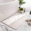 Honraker Bath Mat Siyah Ve Beyaz Klasik Geometrik Desen Süper Yumuşak Emici Banyo Kapı Mat Kaymaz Banyo Halı Halı 211130