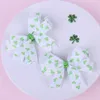 Bandes de bandes bébé trèfle Double arc double épin irlandaise Festival Cheveux Accessoires pour enfants Filles Elastic Band Bandeau Clip KHA284