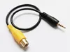 Câbles audio, plaqué doré 4Poles de 2,5 mm Bouchon mâle à RCA Femme Jack AV Câble Adapter pour une entrée vidéo GPS environ 30cm / 10pcs