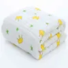 6 Schichten Bambus Baumwolle Säugling Kinder Swaddle Wrap Decke schlafen warme Steppdecke Bettdecke Musselin Baby Stuff 211105