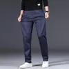 Klassiska män Khaki Casual Pants 2022 Spring Business Fashion Stretch Solid Color Trousers Man Brand Gray Black Navy, 8018 Men's