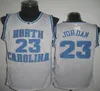 Vintage Vince Carter UNC Jersey North Carolina #15 Vince Carter Blå Vit Sydda NCAA College Baskettröjor, Broderi logotyper shorts