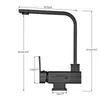 Robinet de cuisine rotatif rabattable eau froide robinet de fenêtre intérieure noir fenêtre basse mitigeur de cuisine robinet mitigeur 210724