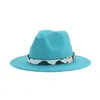 Vrouwen Fedora Hoeden mannen Hoed Fedora Hoeden voor Vrouwen Panama Koe Riem Leuke Nieuwe Jurk Vilt Winter Vrouwen hoed Sombrero De Mujer