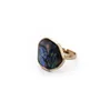 Кластерные кольца Srcol нерегулярная геометрия имитация синяя абалон раковина богемный стиль Акриловая смола камень для женской вечеринка свадьба