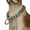15 mm de acero inoxidable cadena de perro entrenamiento metálico collares de mascotas grosor oro plata resbalón collar de perros para perros grandes pitbull bulldog 1436 v2