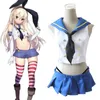 Anime Kantai Collection Shimakeze Cosplay Girl's Uniforms Full Set Women Halloween Party Costumes Suit Y0913