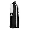 Roupas étnicas Chimere e Rochet Set Casa da igreja de manga longa Slim Clero Tunic Cassocks Stand Stand Collar Tradicional Robe