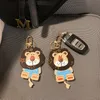 LL Moda Marka Key Chain Classic Chic Cartoon Little Lion Figury Torba Klucz Wisiorek Męski I Kobieta Projektant Brelok Biżuteria