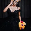 Мексиканский Vestido de 15 Años Black Sequins Charro Quinceanera платья пухлые юбки с бисером Sweet 16 Dress Appliqued Vestidos
