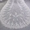 Bridal Veils Casamento White/Ivory koronkowy krawędź 2-warstwowa tiul długi zasłona ślubna z akcesoriami grzebieniowymi