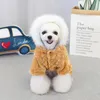 개 의류 의류 잠옷 겨울 옷 4 다리 따뜻한 영국 스타일 애완 동물 복장 강아지 치와와 의상 246h