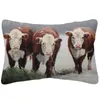 Cojín/almohada decorativa Highland Cow Horse fundas de cojines pintura de animales funda de lino Beige 30X50cm decoración de sofá