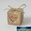 Emballage cadeau 10pcs / lot Papier Amour Coeur Bonbons Boîtes Kraft Boîte Fournitures De Douche De Bébé Goodie Sacs Emballage De Mariage Fête D'anniversaire Faveurs1 Conception experte de prix d'usine