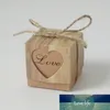 Emballage cadeau 10pcs / lot Papier Amour Coeur Bonbons Boîtes Kraft Boîte Fournitures De Douche De Bébé Goodie Sacs Emballage De Mariage Fête D'anniversaire Faveurs1 Conception experte de prix d'usine