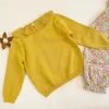 Spring Kids Girls Long Sleeve Knit Hollow Out Sweater Autumn Baby Clothing Pullover Sweaters 210521