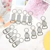 Porte-clés 12PC Sublimation Blanche Keychain bricolage Clé de transfert de chaleur Bagues clés