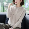 Slim Sleeers com capuz de malha para mulheres sólidas listra plicada pulôver tamanho grande tamanho ocasional harajuku knitwear Suor Femme 210914