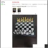 Bord fritidssportschackspel utomhus droppleverans 2021 Medieval International Set with Chessboard 32 Gold Sier Games Pieces 4117908