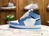 Jumpman University Blue 1s High Basketball Shoes Męskie Kobiety Cukierki Prototype Patent Pinen Hyper Royal Seafoam Chicago Black Toe Twist Marka Trener Projektant